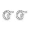 Diamond Initial Earrings