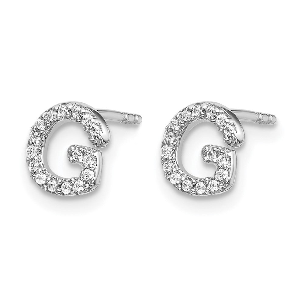 Diamond Initial Earrings