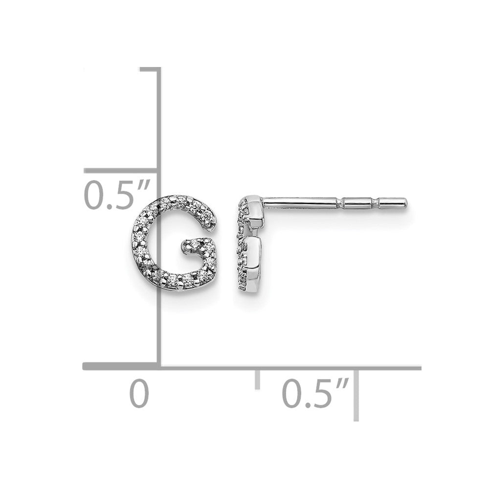 Diamond Initial Earrings