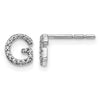Diamond Initial Earrings