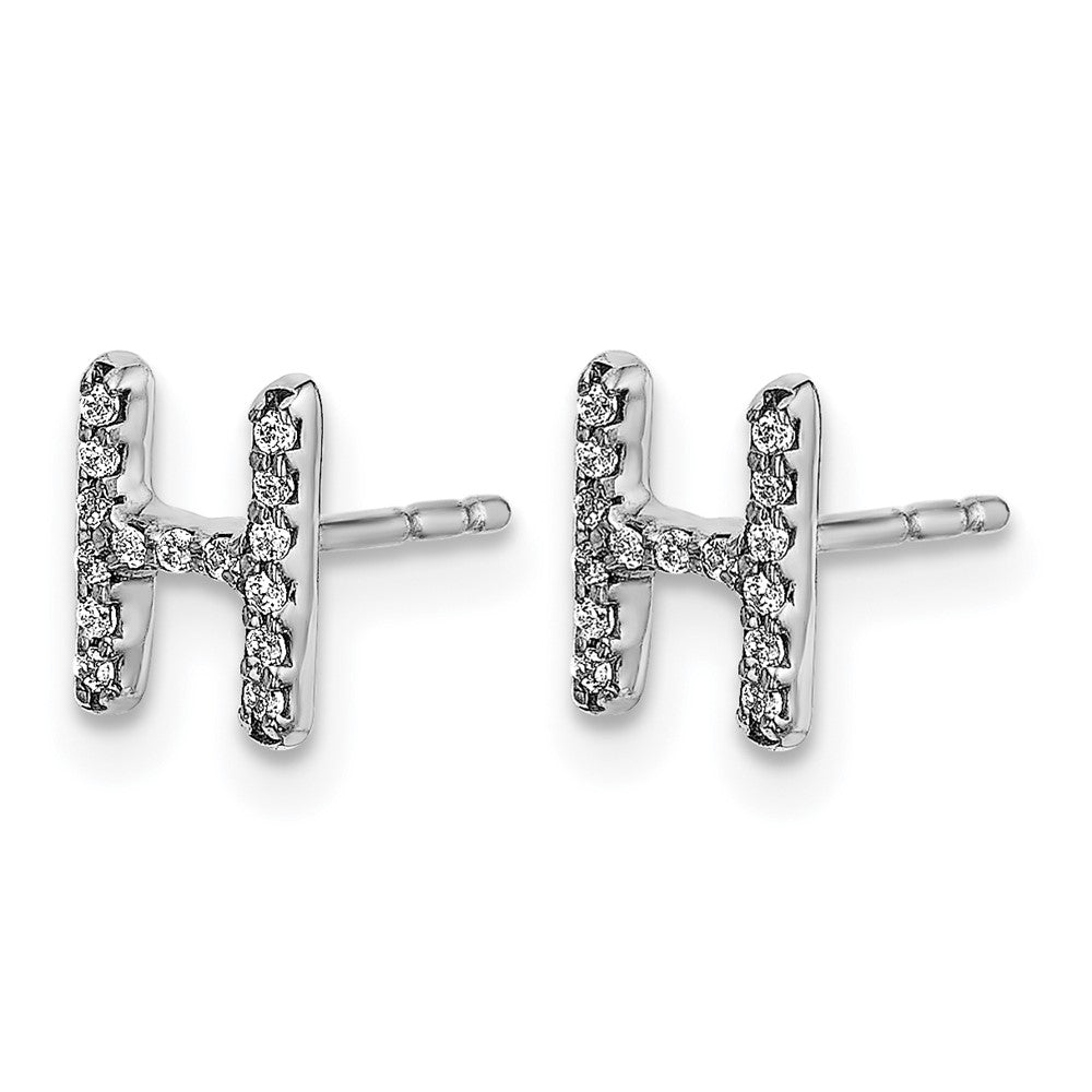 Diamond Initial Earrings