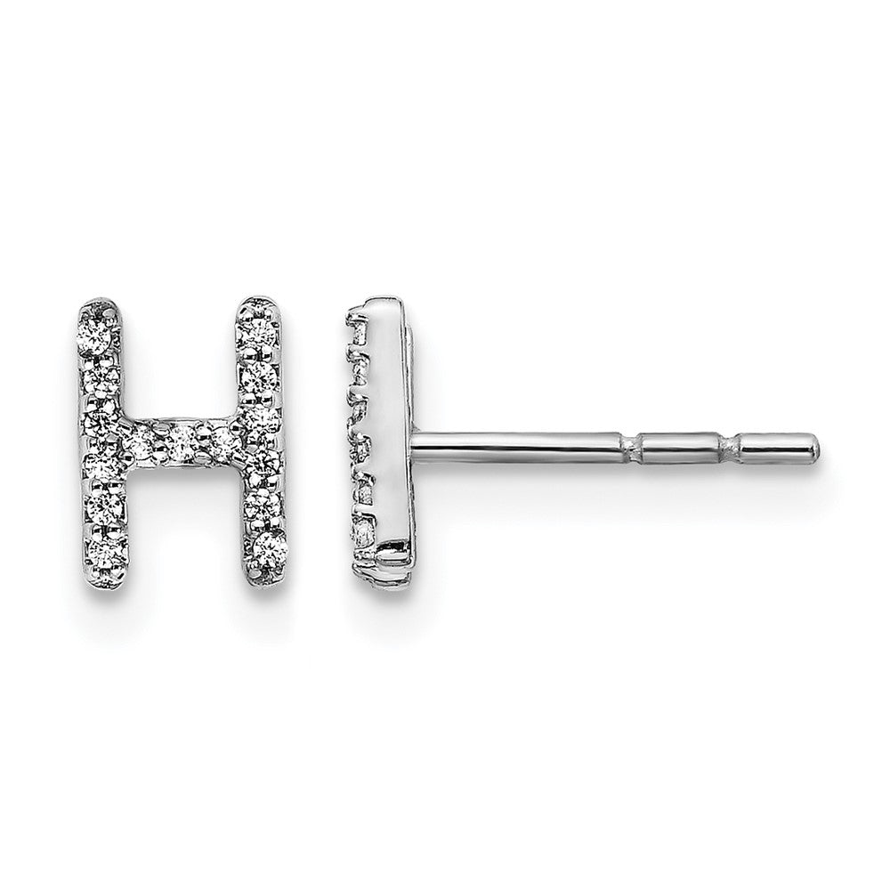 Diamond Initial Earrings