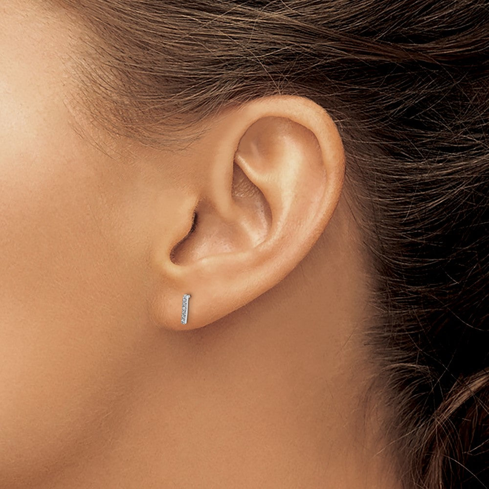 Diamond Initial Earrings