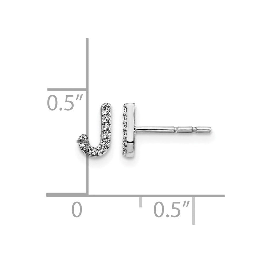 Diamond Initial Earrings