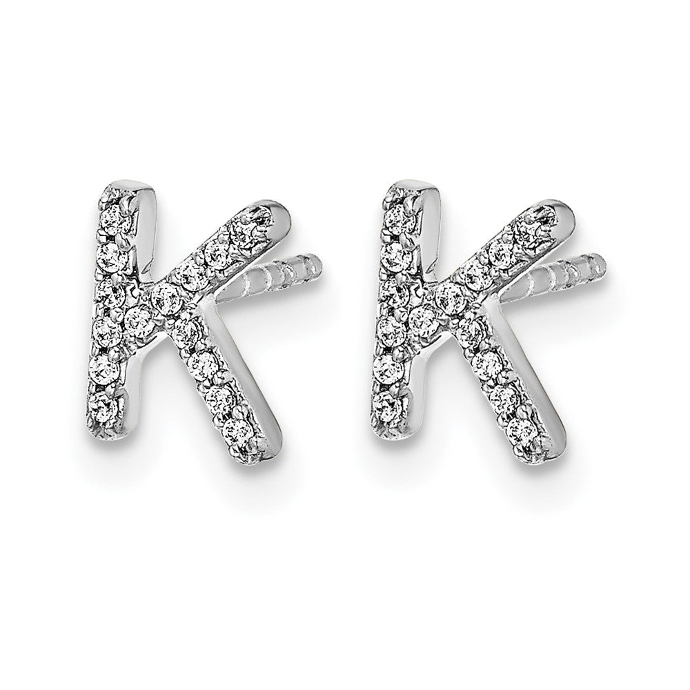 Diamond Initial Earrings