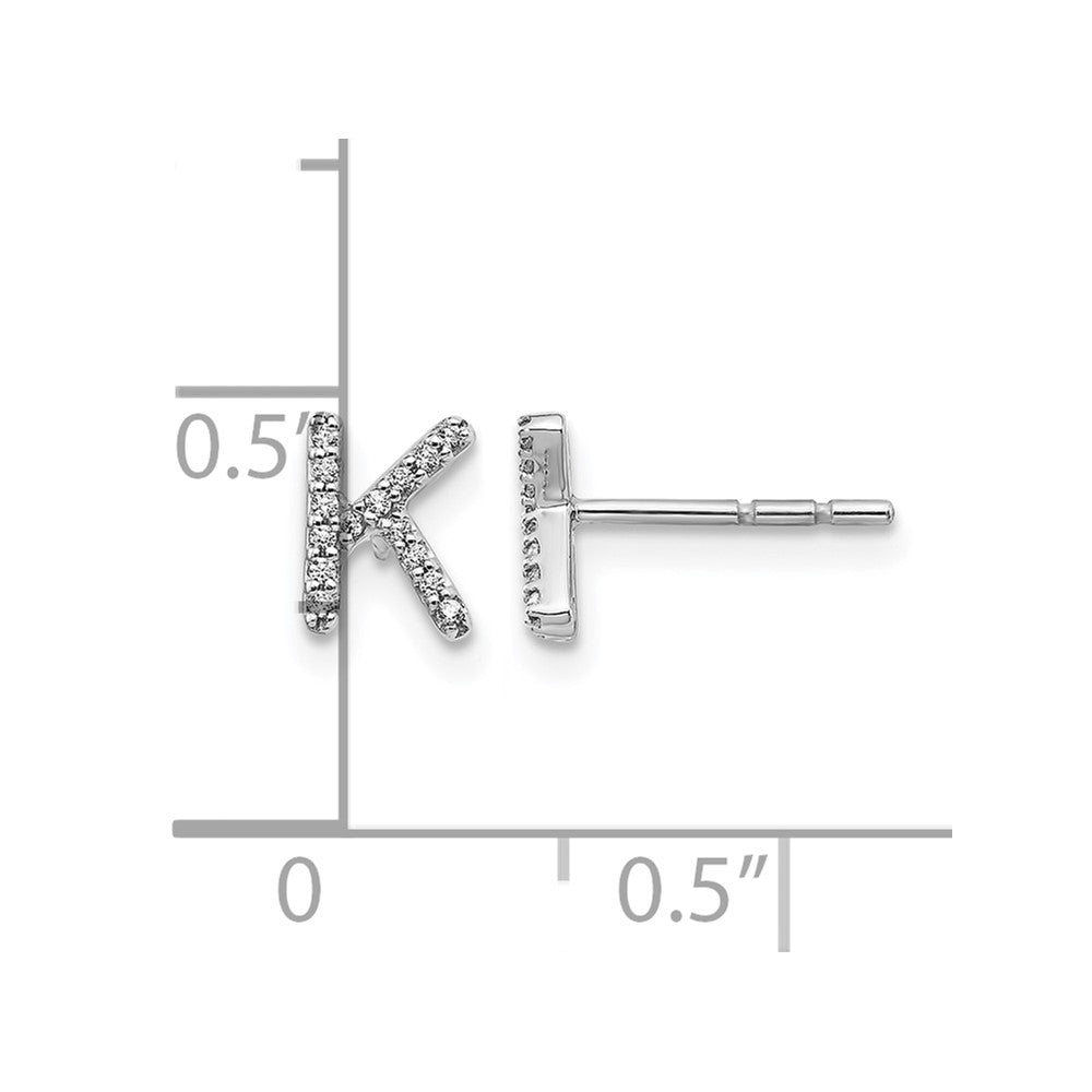 Diamond Initial Earrings