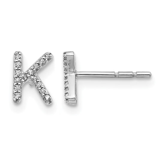 Diamond Initial Earrings