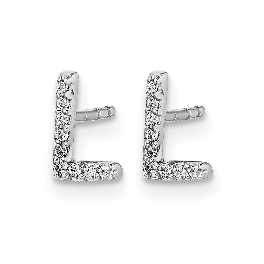 Diamond Initial Earrings