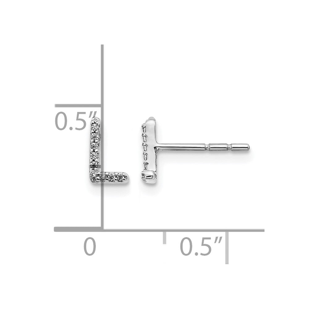 Diamond Initial Earrings