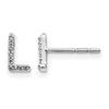 Diamond Initial Earrings