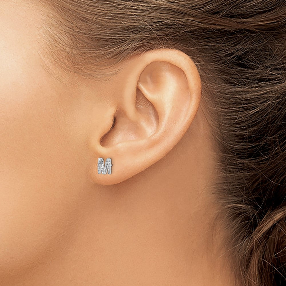 Diamond Initial Earrings
