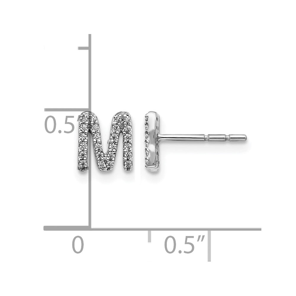 Diamond Initial Earrings