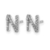 Diamond Initial Earrings