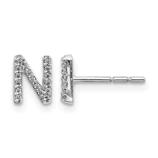 Diamond Initial Earrings