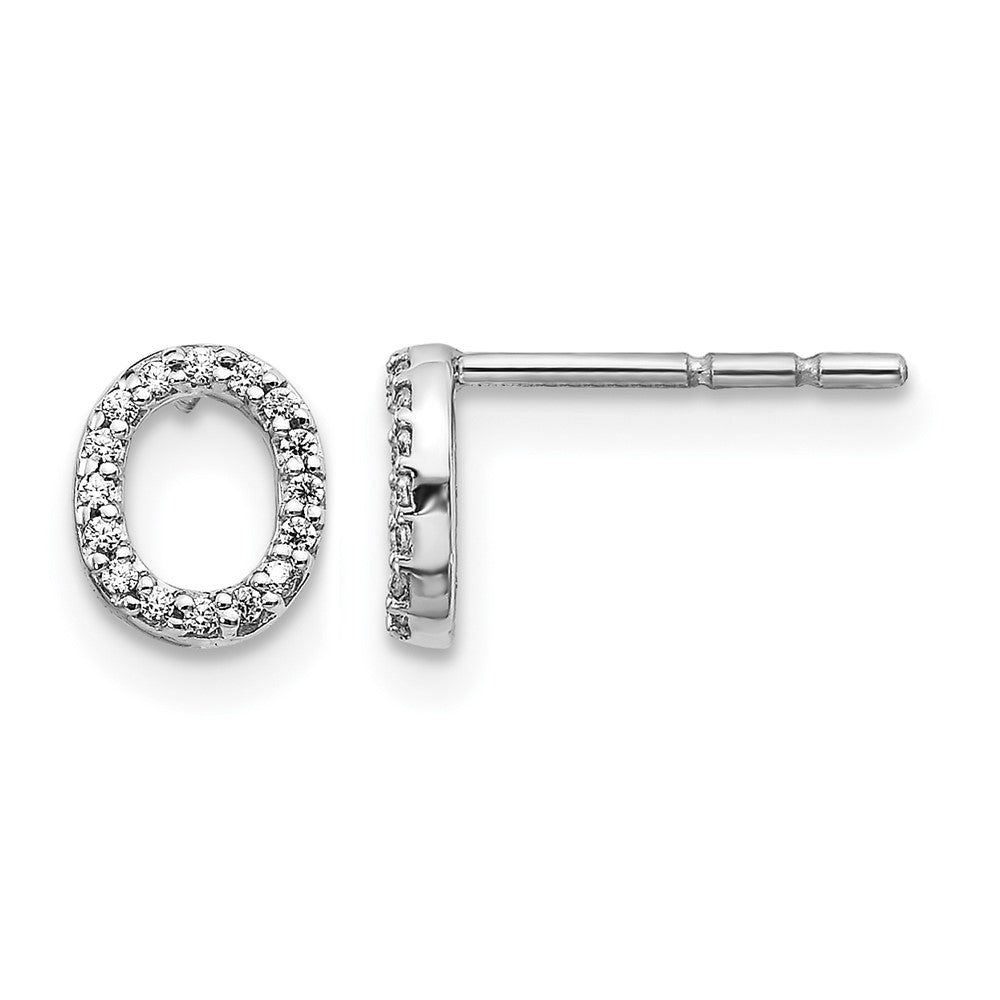 Diamond Initial Earrings