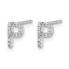 Diamond Initial Earrings