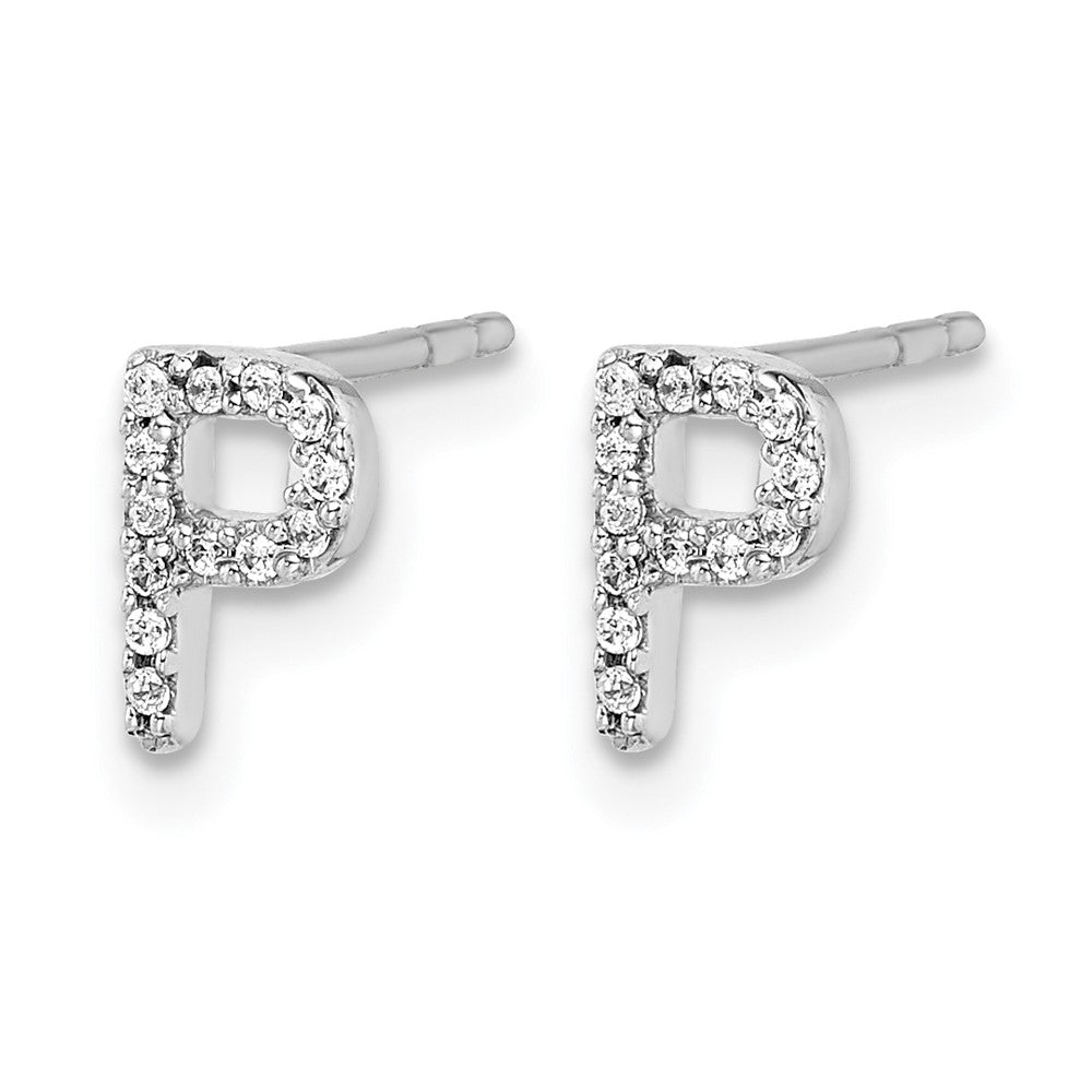 Diamond Initial Earrings