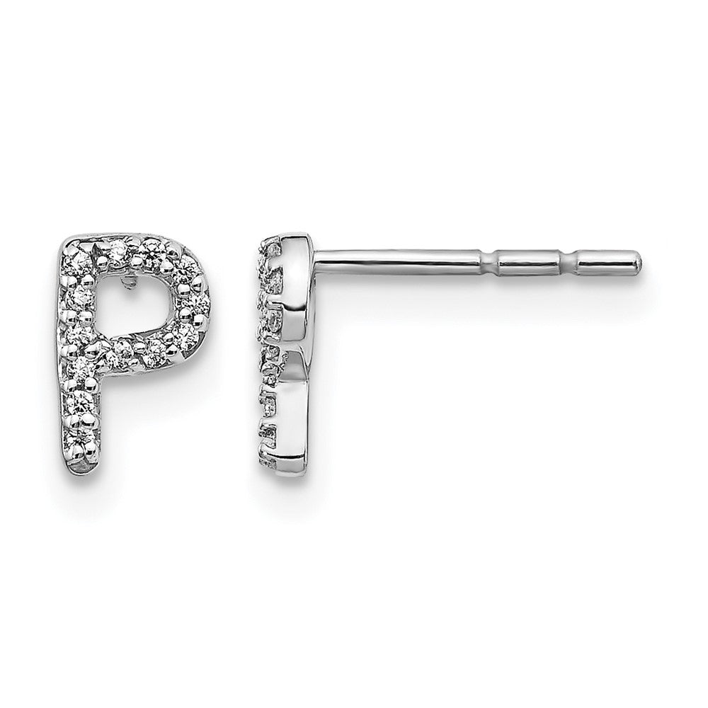 Diamond Initial Earrings
