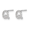 Diamond Initial Earrings