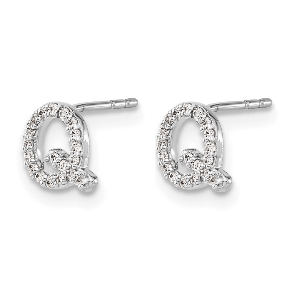 Diamond Initial Earrings