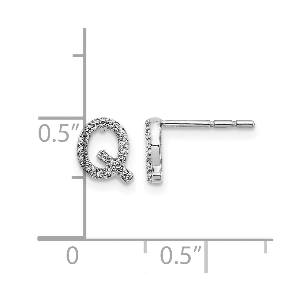 Diamond Initial Earrings