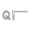 Diamond Initial Earrings