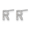 Diamond Initial Earrings