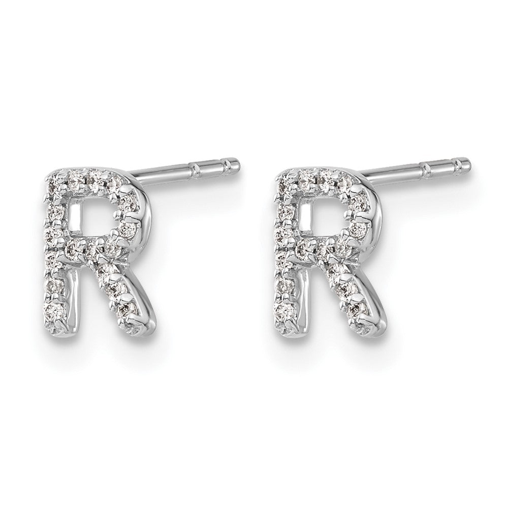 Diamond Initial Earrings