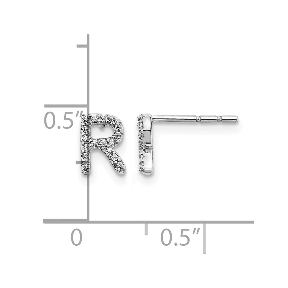 Diamond Initial Earrings