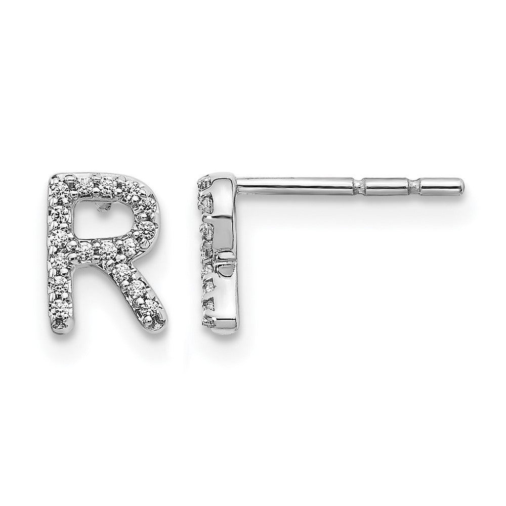 Diamond Initial Earrings