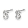 Diamond Initial Earrings