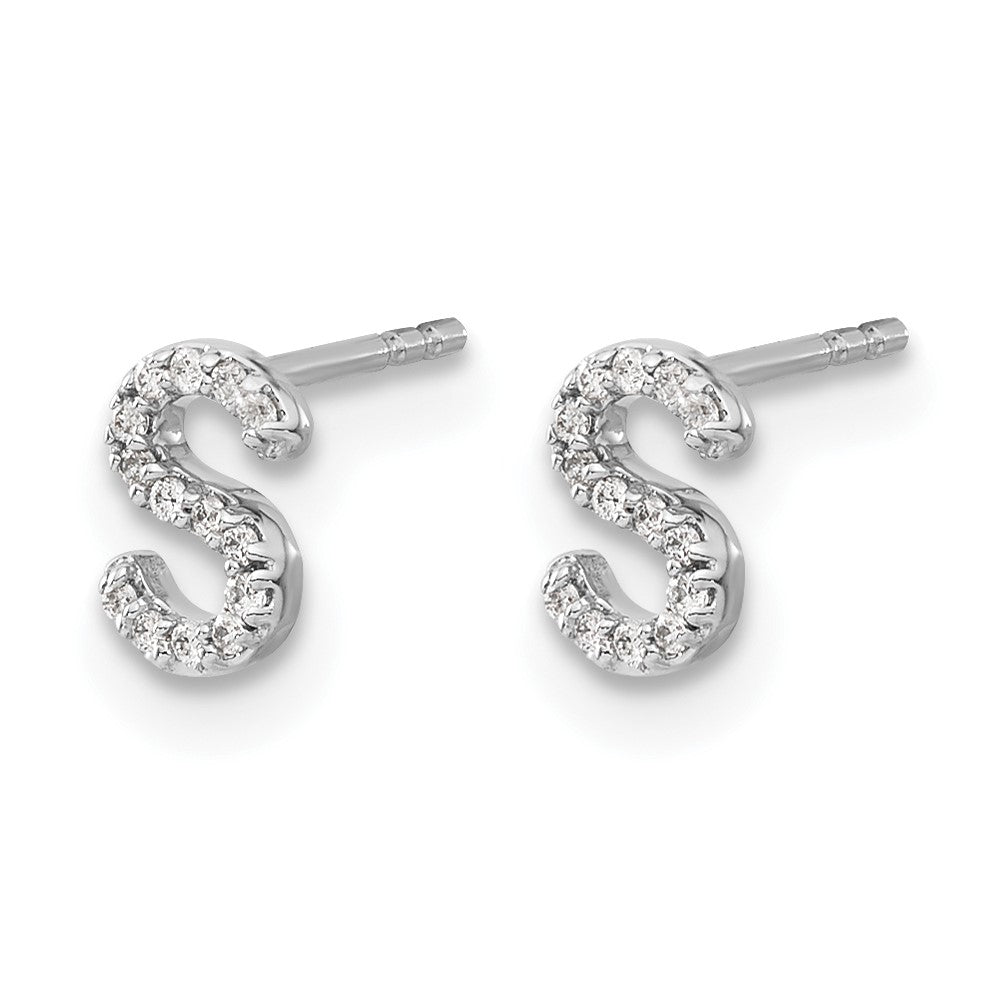 Diamond Initial Earrings