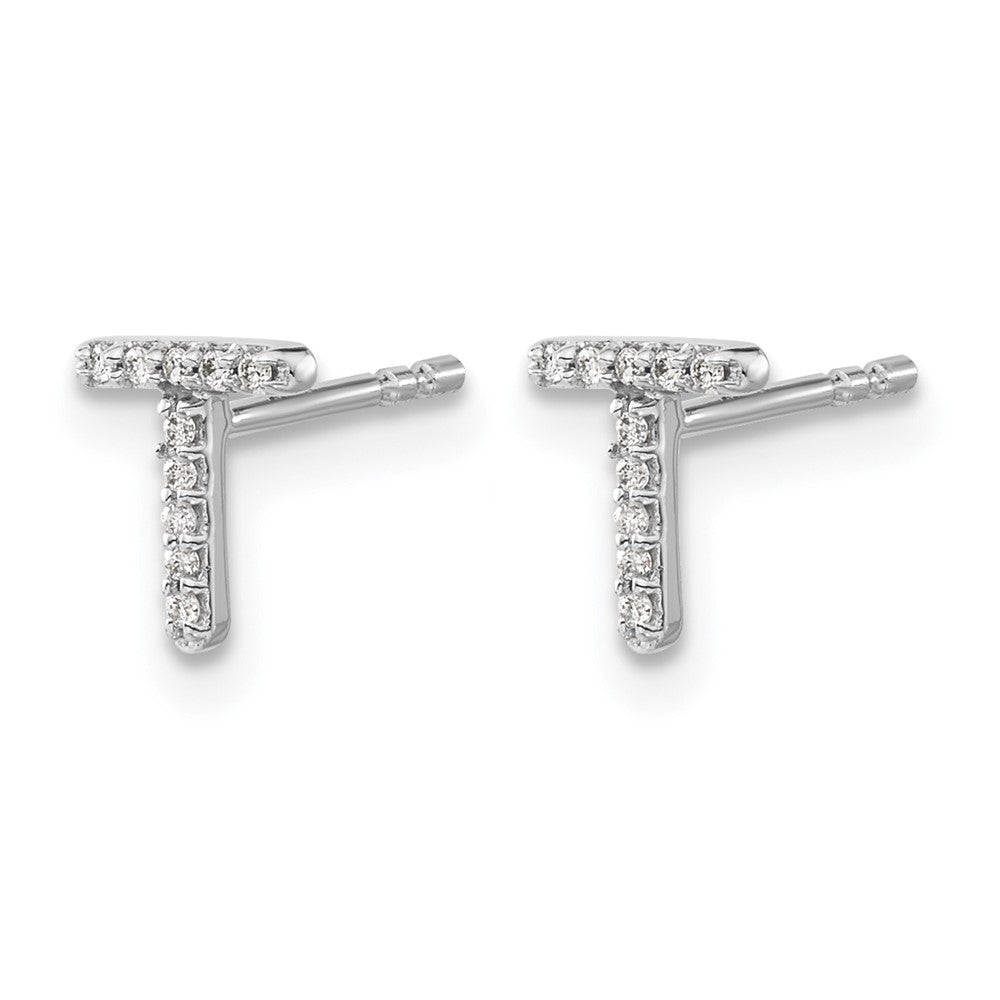 Diamond Initial Earrings