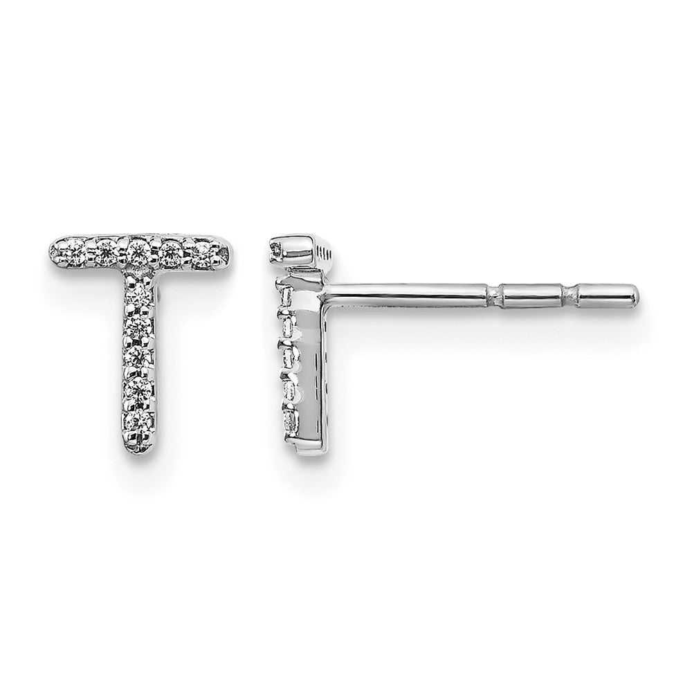 Diamond Initial Earrings