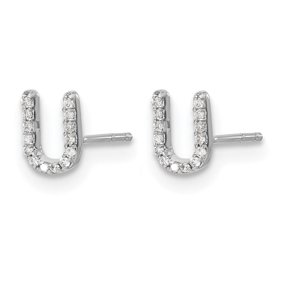 Diamond Initial Earrings