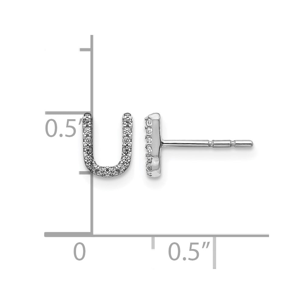 Diamond Initial Earrings