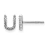 Diamond Initial Earrings
