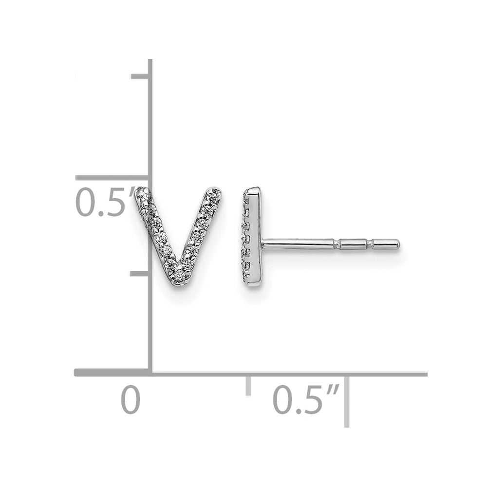 Diamond Initial Earrings
