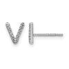 Diamond Initial Earrings