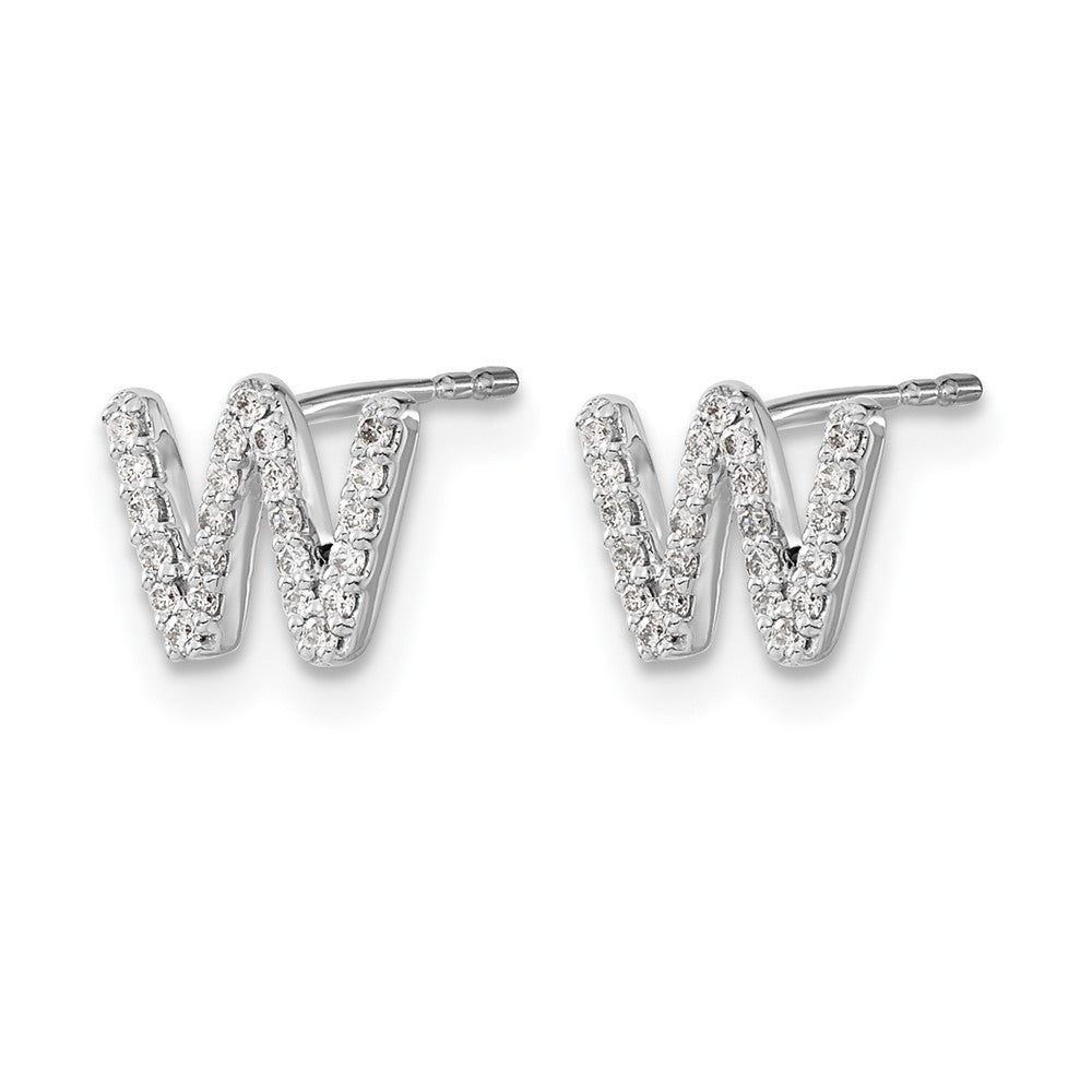 Diamond Initial Earrings