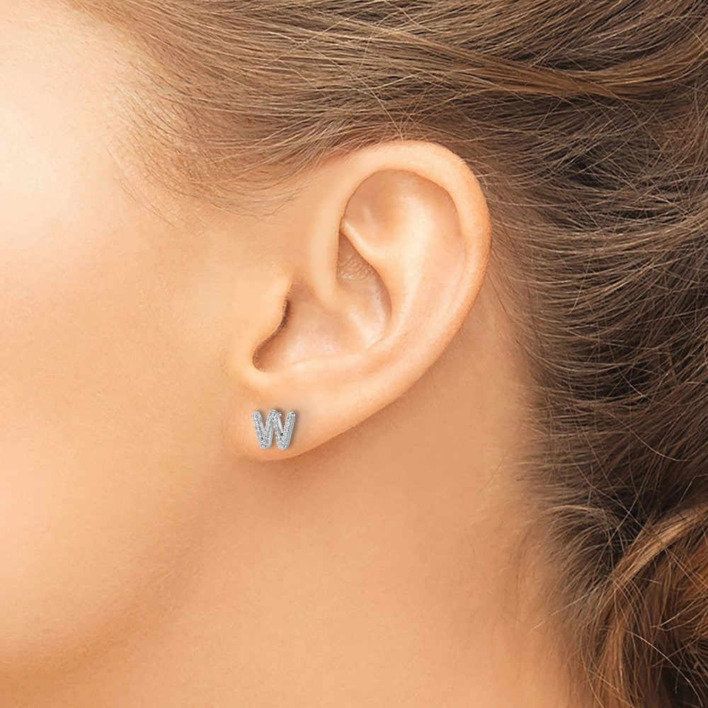 Diamond Initial Earrings