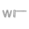 Diamond Initial Earrings