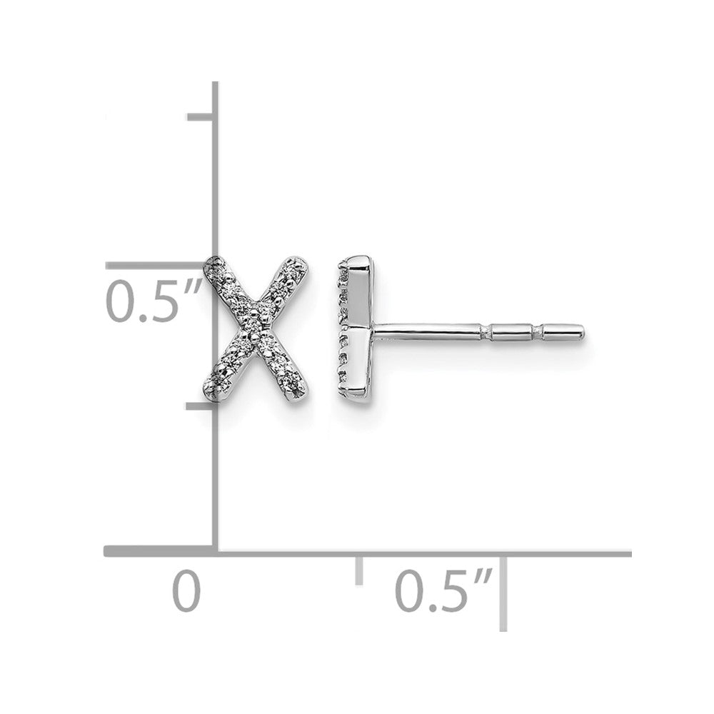 Diamond Initial Earrings