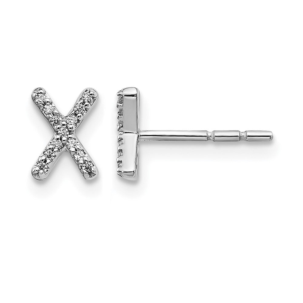 Diamond Initial Earrings