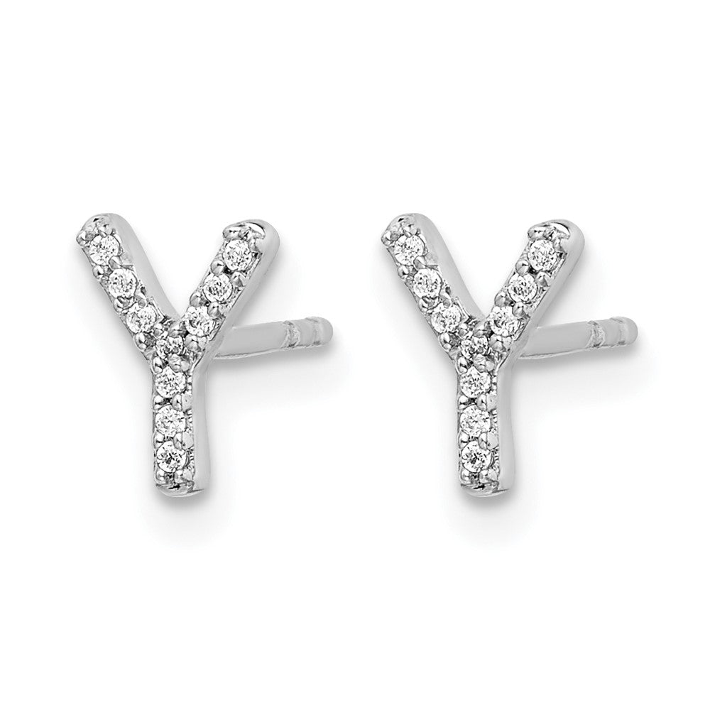 Diamond Initial Earrings