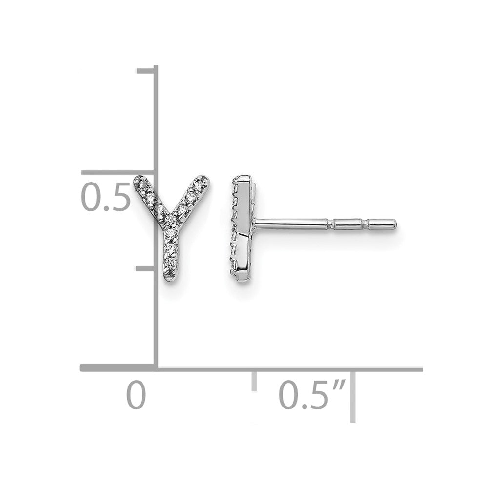 Diamond Initial Earrings