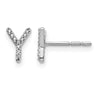 Diamond Initial Earrings
