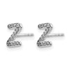 Diamond Initial Earrings