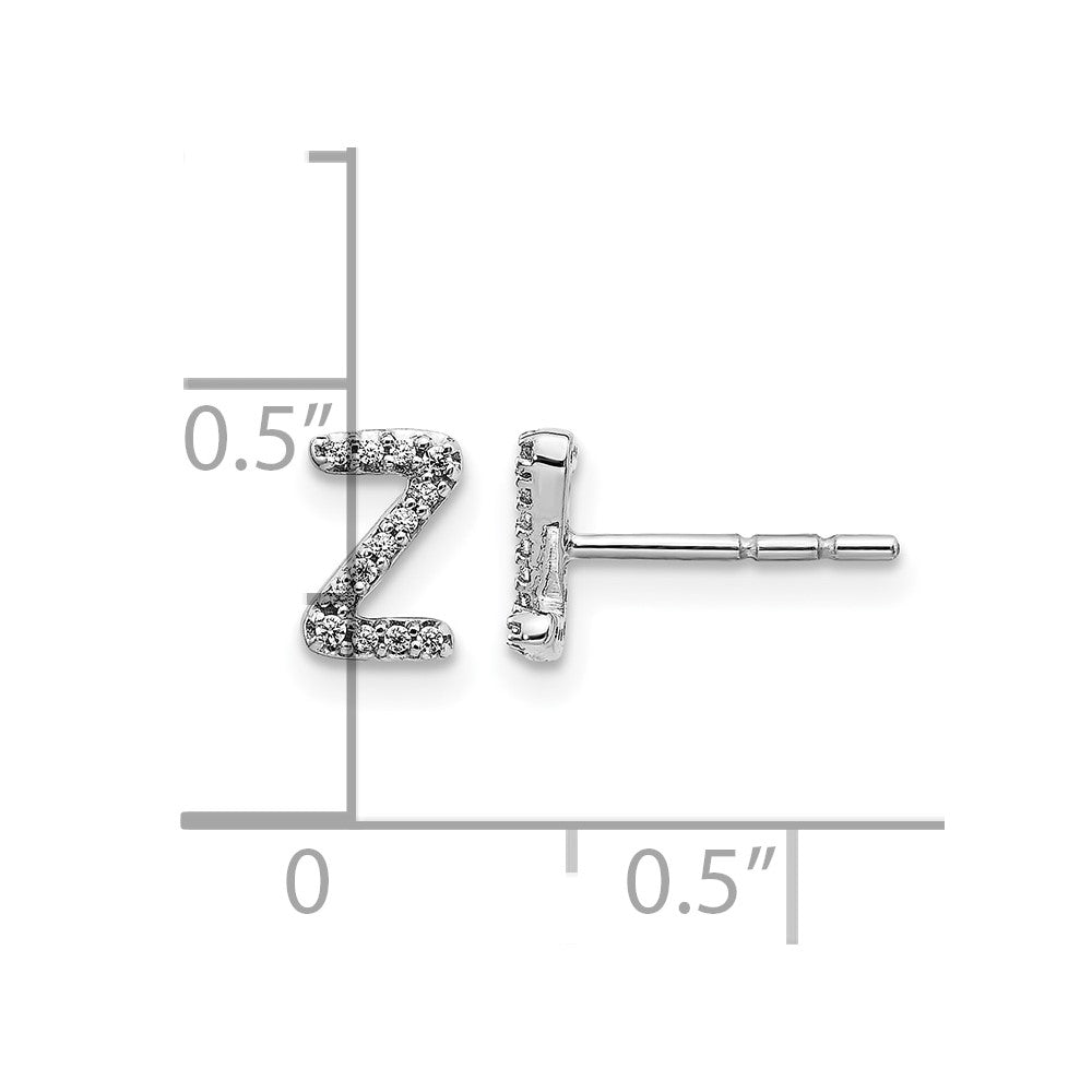 Diamond Initial Earrings