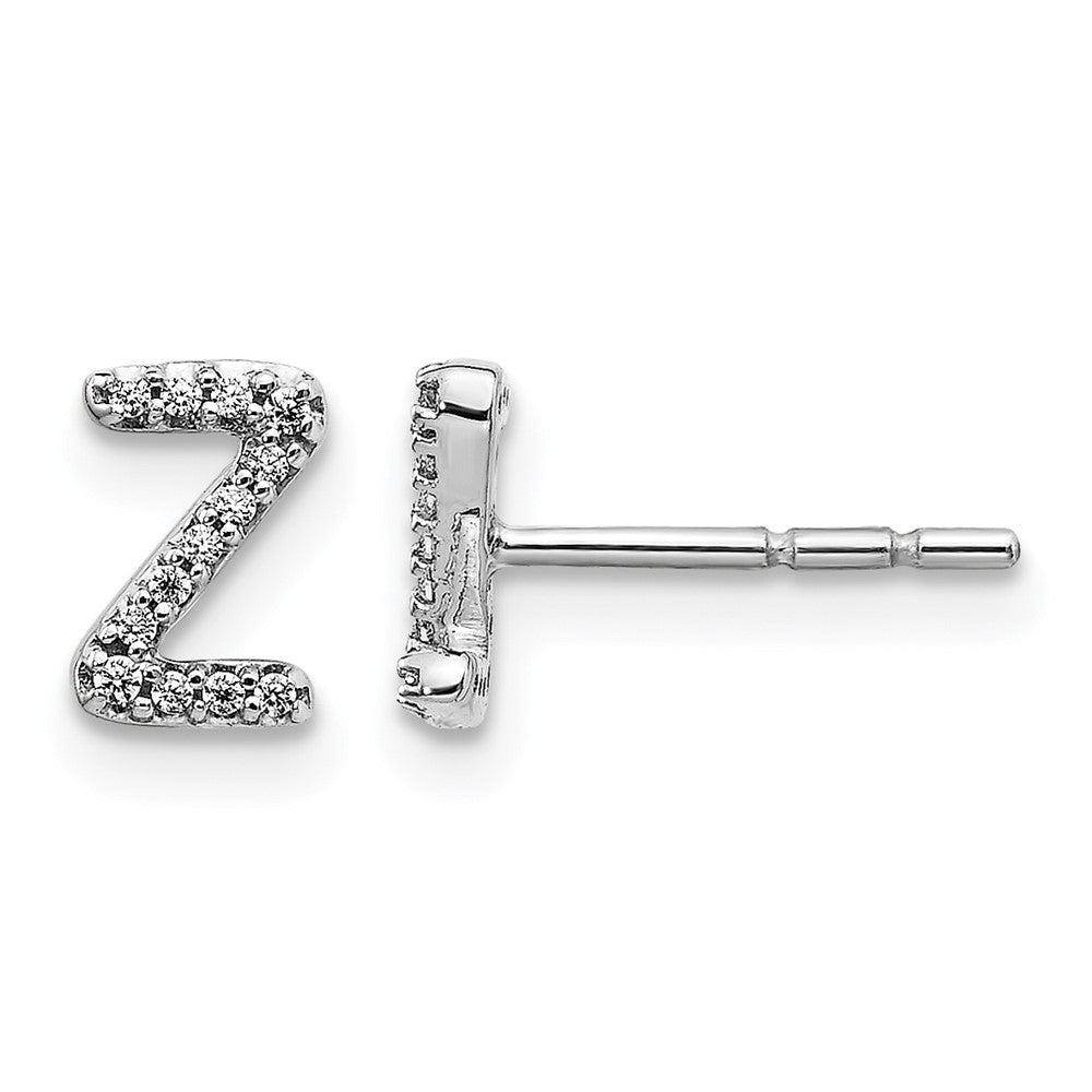 Diamond Initial Earrings
